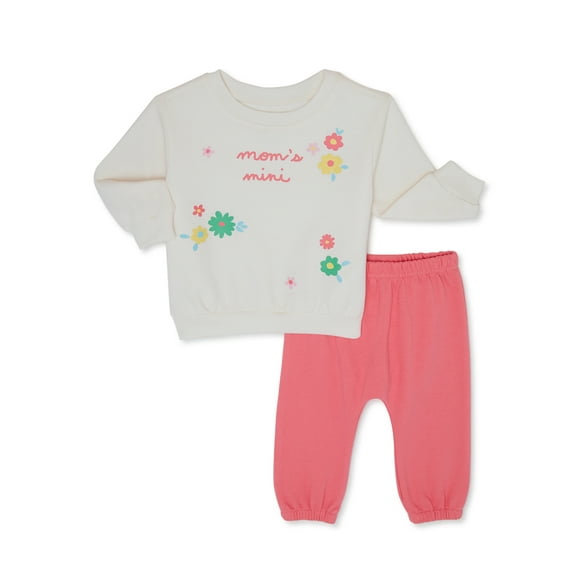 Garanimals Baby Girl Fleece Bundle Outfit Set, 2-Piece, Sizes 0-24 Months