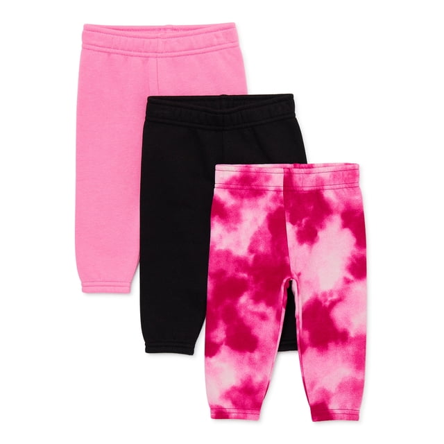 Garanimals Baby Girl Fleece Sweatshirt Multipack, 3Pack, Sizes 6/924