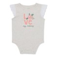 thumbnail image 1 of Garanimals Baby Girl Flutter Sleeve Bodysuit, Sizes 0-24M, 1 of 4