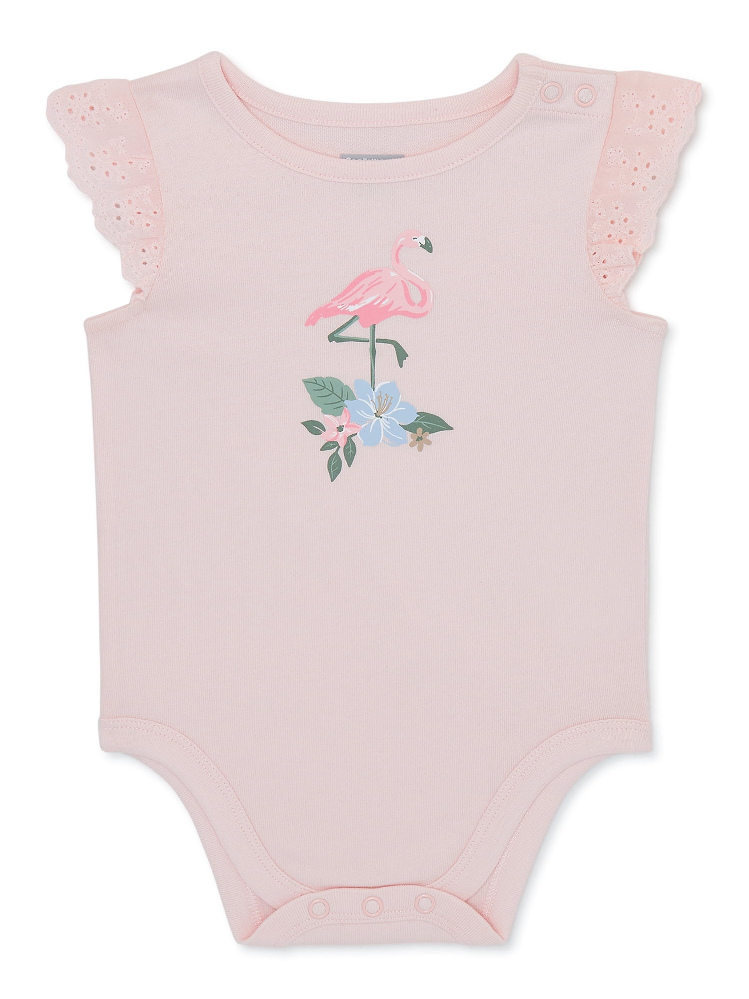 Garanimals Baby Girl Flutter Sleeve Bodysuit, Sizes 024M