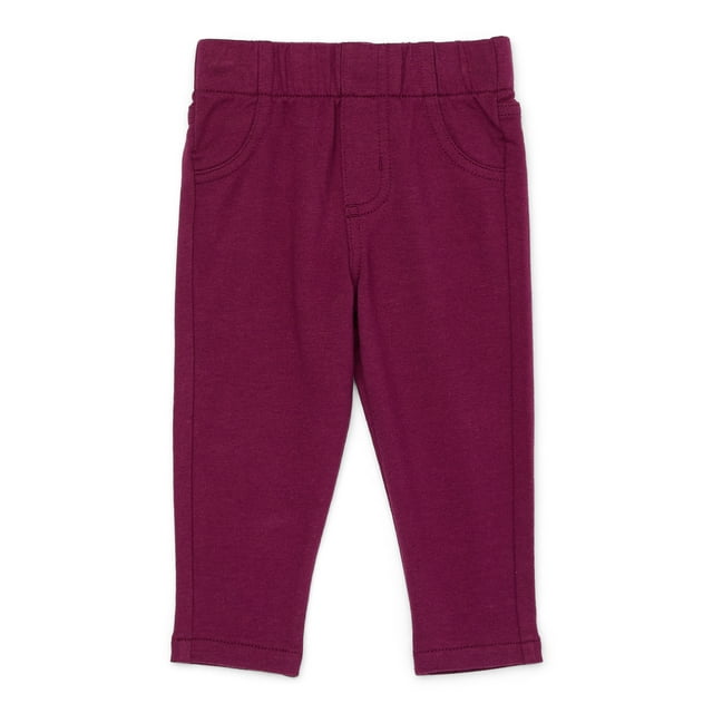 Garanimals Baby Girl French Terry Jeggings, Sizes 0M-24M