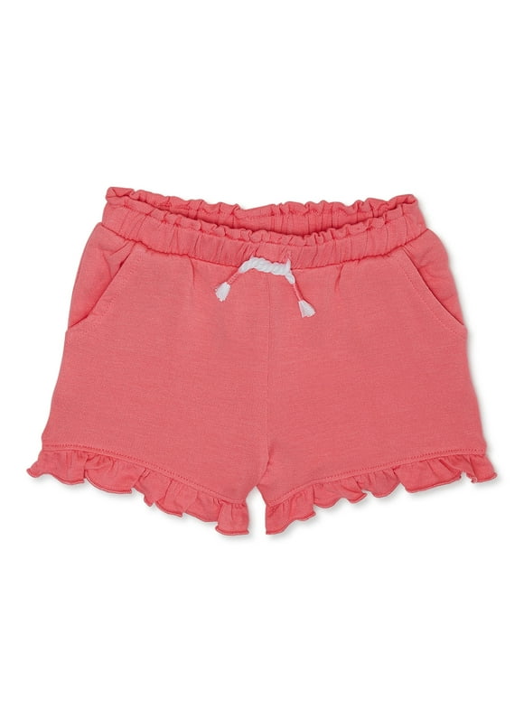 Garanimals Baby Girl French Terry Ruffle Shorts, Sizes 0-24 Months