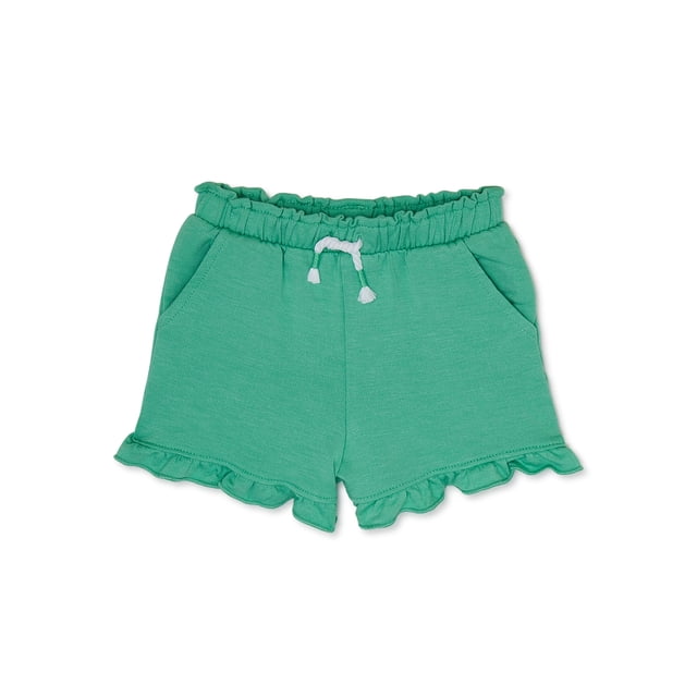 Garanimals Baby Girl French Terry Ruffle Shorts, Sizes 024 Months