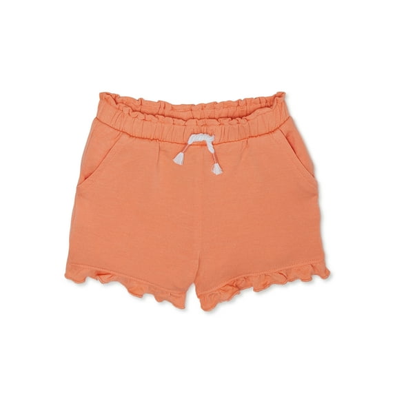 Garanimals Baby Girl French Terry Ruffle Shorts, Sizes 0-24 Months