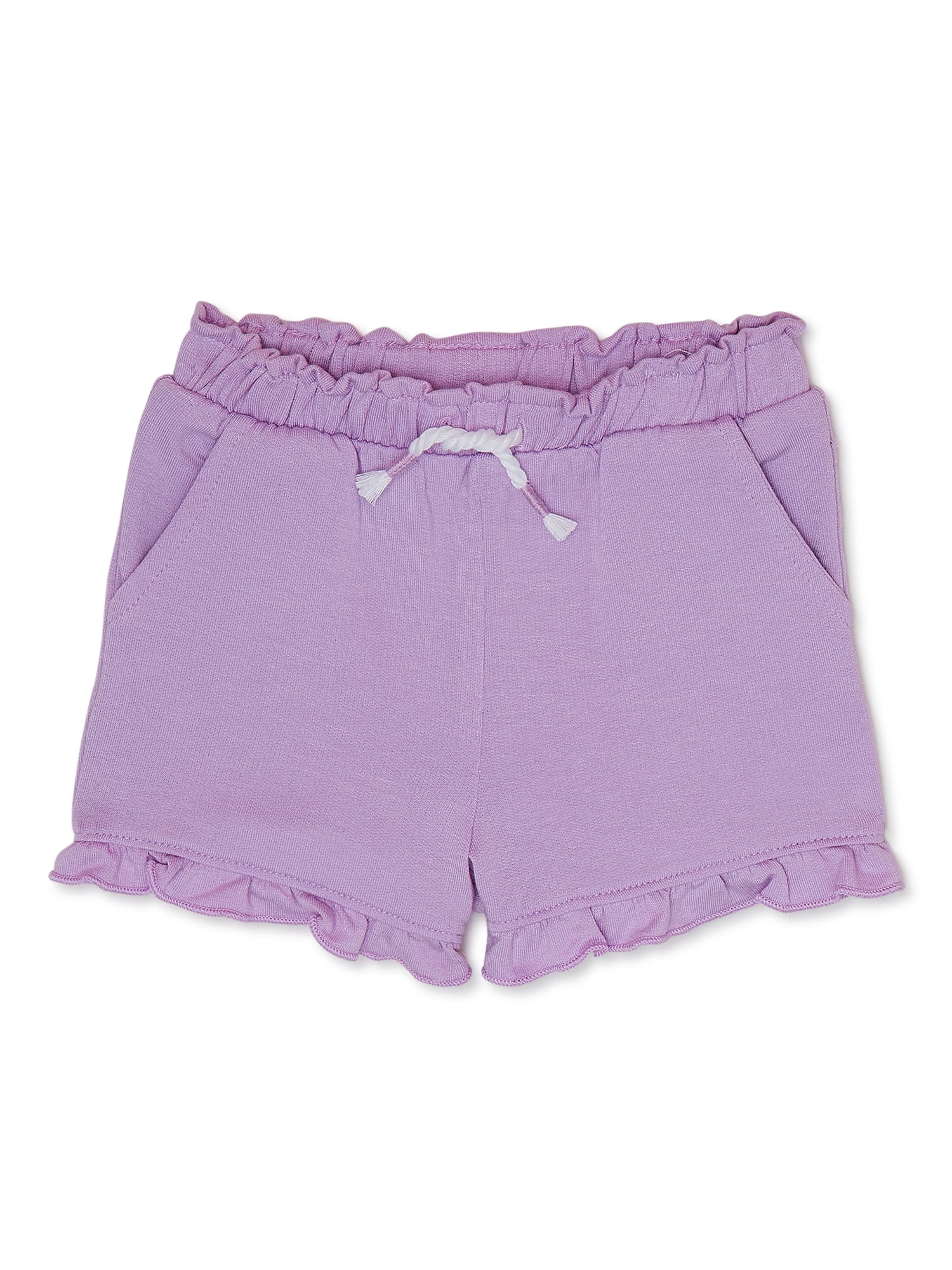 Garanimals Baby Girl French Terry Ruffle Shorts, Sizes 0-24 Months ...