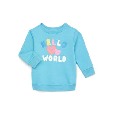 Garanimals Baby Girl Graphic Fleece Sweatshirt, Sizes 6-24 Months