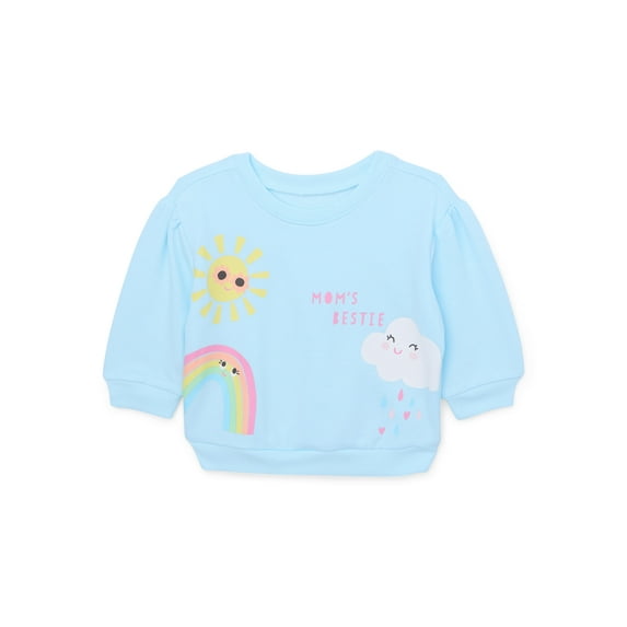 Garanimals Baby Girl Graphic Fleece Top, Sizes 0-24 Months