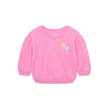 Garanimals Baby Girl Graphic Fleece Top, Sizes 0-24 Months
