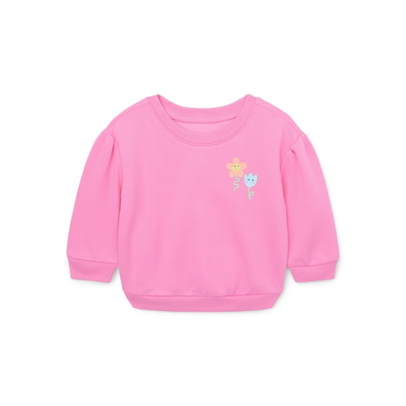 Garanimals Baby Girl Graphic Fleece Top, Sizes 0-24 Months