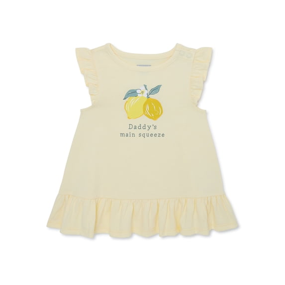 Garanimals Baby Girl Graphic Flutter Dress, Sizes 0-24 Months