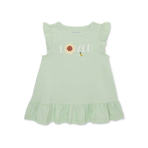 Garanimals Baby Girl Graphic Flutter Dress, Sizes 0-24 Months