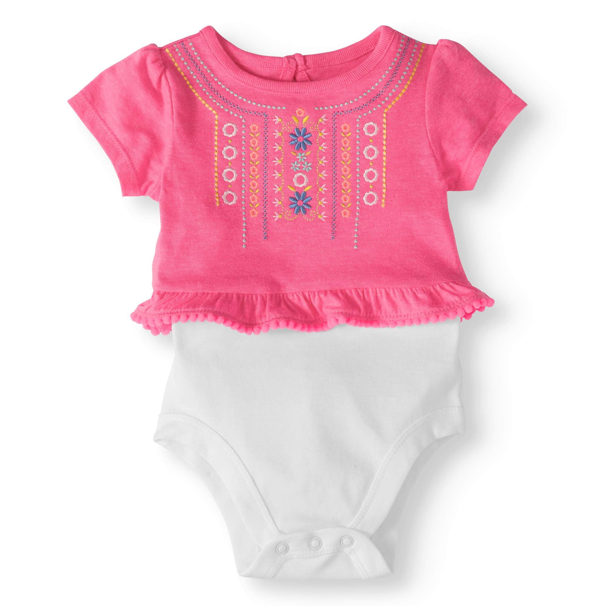 Garanimals Baby Girl Graphic Peplum Bodysuit