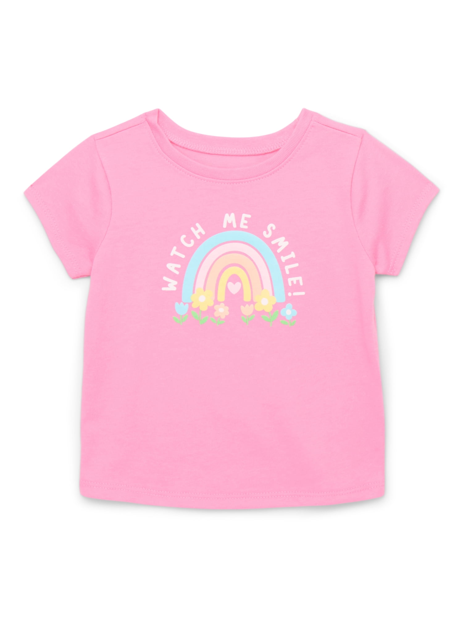 Garanimals Baby Girl Graphic T-Shirt with Short Sleeves, Sizes 0M-24M