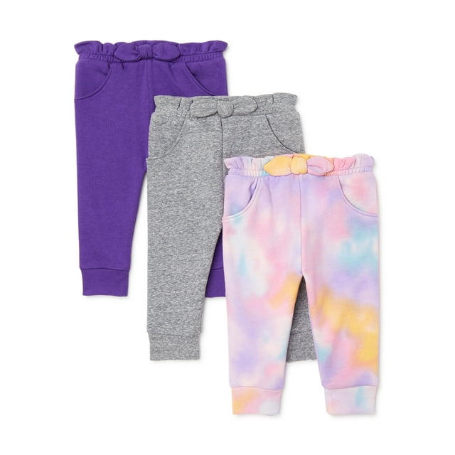 Garanimals Baby Girl Jogger Multipack, 3Pack, Sizes 0/324 Months