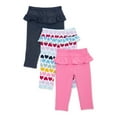 thumbnail image 1 of Garanimals Baby Girl Leggings Multipack, 3-Pack, Sizes 0/3-24 Months, 1 of 5