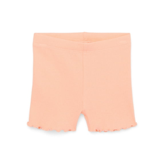 Garanimals Baby Girl Lettuce Hem Biker Shorts, Sizes 0-24 Months
