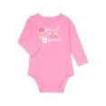 thumbnail image 1 of Garanimals Baby Girl Long Sleeve Graphic Print Bodysuit, Sizes 0M-24M, 1 of 4