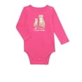 thumbnail image 1 of Garanimals Baby Girl Long Sleeve Graphic Print Bodysuit, Sizes 0M-24M, 1 of 5
