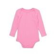 thumbnail image 1 of Garanimals Baby Girl Long Sleeve Hacci Rib Bodysuit, Sizes 0-24 Months, 1 of 1