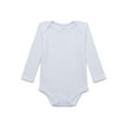 thumbnail image 1 of Garanimals Baby Girl Long Sleeve Hacci Rib Bodysuit, Sizes 0-24 Months, 1 of 3