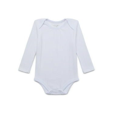 Garanimals Baby Girl Long Sleeve Hacci Rib Bodysuit, Sizes 0-24 Months