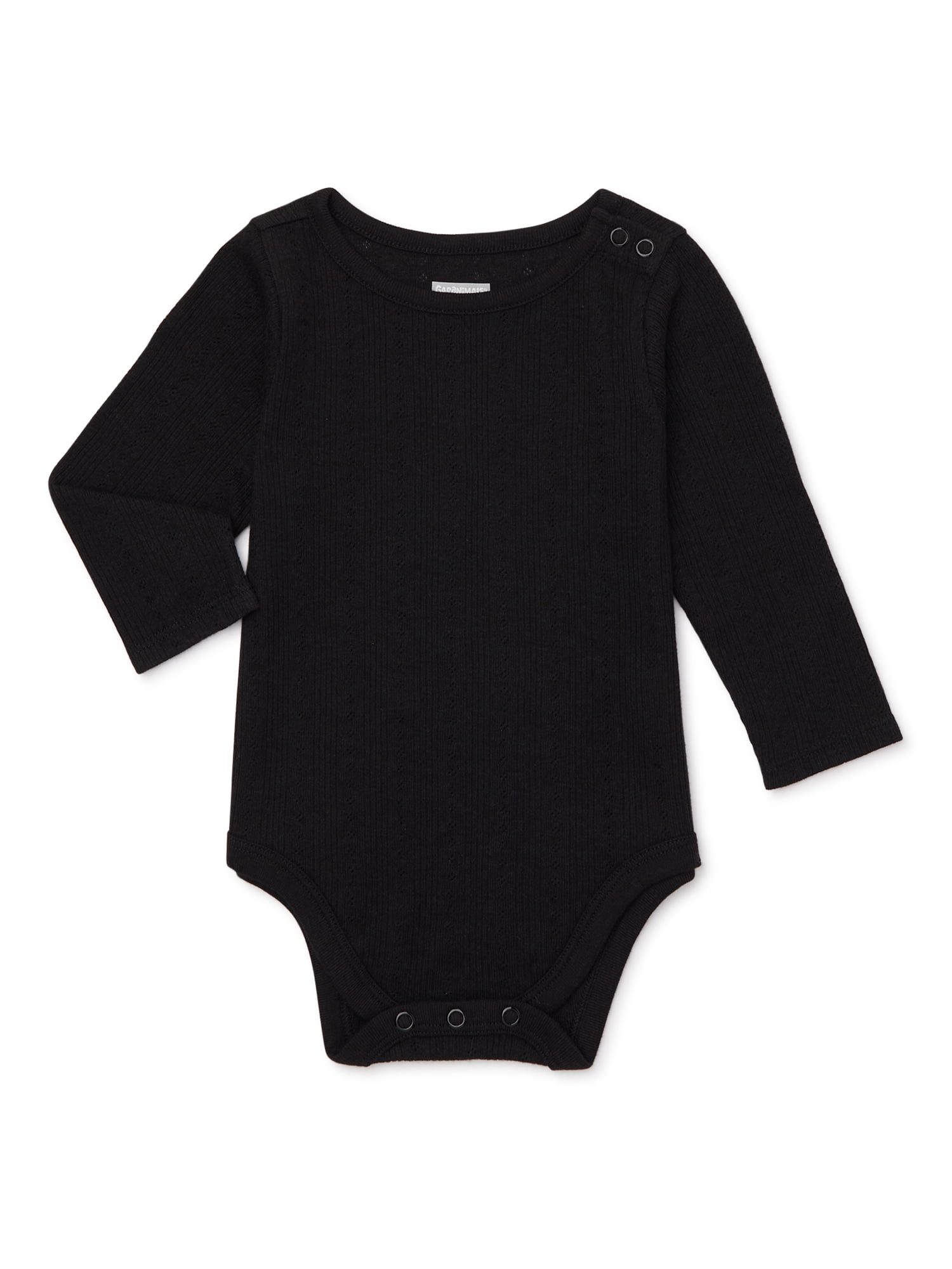 Garanimals Baby Girl Long Sleeve Pointelle Bodysuit, Sizes 024 Months