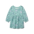 thumbnail image 1 of Garanimals Baby Girl Long Sleeve Printed Babydoll Dress, Sizes 0-24 Months, 1 of 3