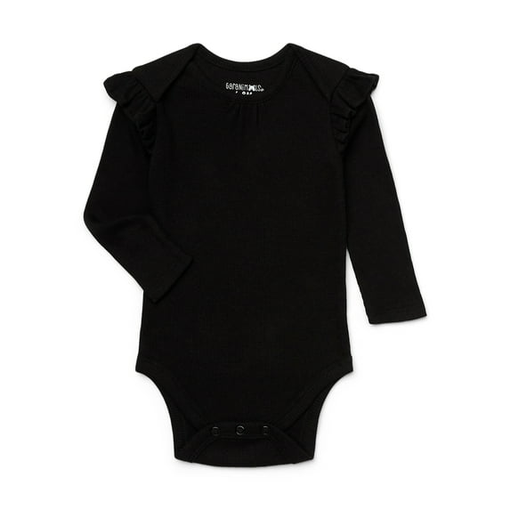 Garanimals Baby Girl Long Sleeve Rib Bodysuit, Sizes 0-24 Months