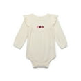 thumbnail image 1 of Garanimals Baby Girl Long Sleeve Ruffled Bodysuit, Sizes 0M-24M, 1 of 6