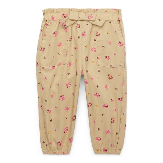 Garanimals Baby Girl Porkchop Pocket Print Twill Pants, Sizes 0-24 Months