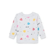 Garanimals Baby Girl Print Fleece Sweatshirt, Sizes 6/9-24 Months