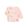 thumbnail image 1 of Garanimals Baby Girl Print Fleece Sweatshirt, Sizes 6/9-24 Months, 1 of 3