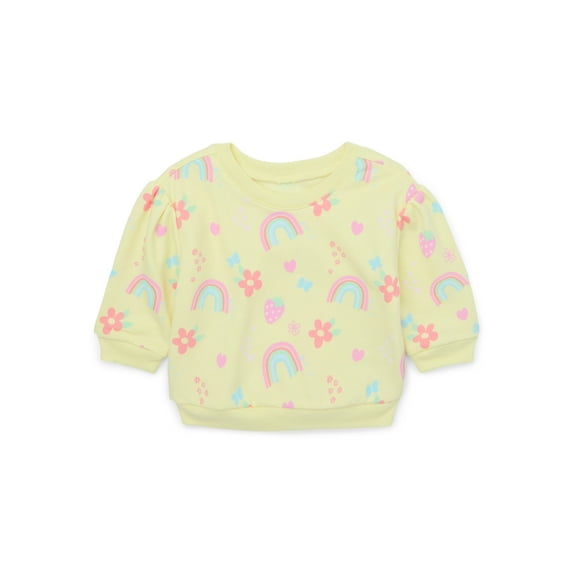 Garanimals Baby Girl Printed Fleece Top, Sizes 0-24 Months