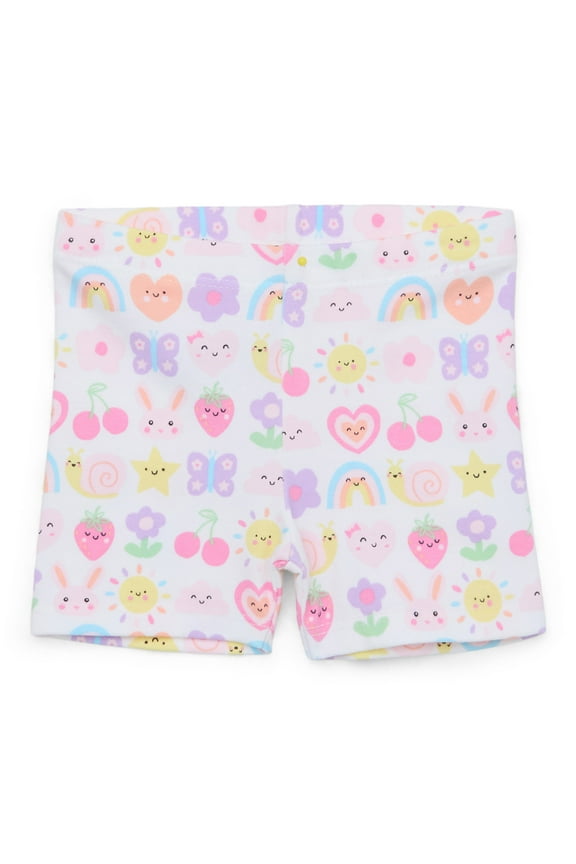 Baby Girl Printed Jersey Bike Shorts, Sizes 0-24 Months