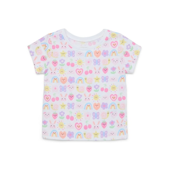 Garanimals Baby Girl Printed T-Shirt with Short Sleeves, Sizes 0M-24M