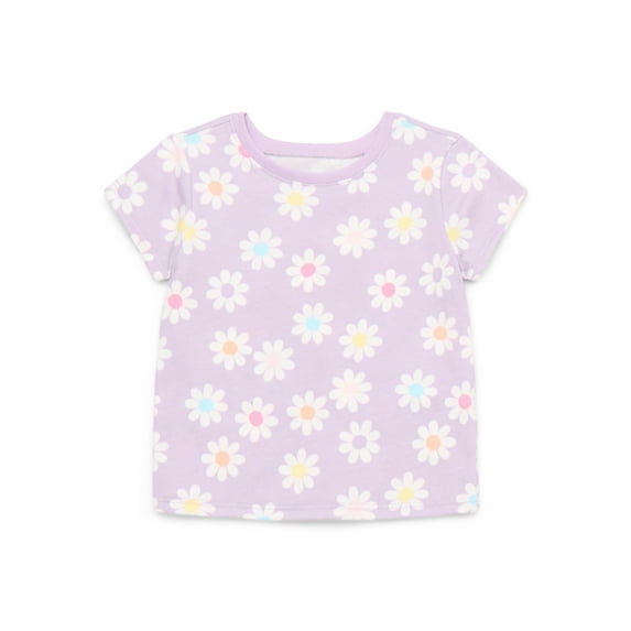 Garanimals Baby Girl Printed T-Shirt with Short Sleeves, Sizes 0M-24M