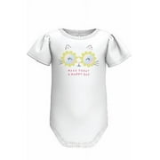 Garanimals Baby Boy Short Sleeve Rib Bodysuit with Embroidery, Sizes 0-24 Months