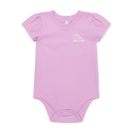 Garanimals Newborn Baby Boy, Girl & Unisex Cotton Short Sleeve Bodysuits, Sizes 0–24 Months, Single & 4-Pack