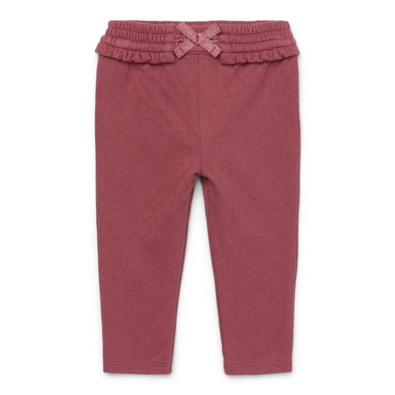 Garanimals Baby Girl Ruffle Bow Pointelle Legging, Sizes 0-24 Months