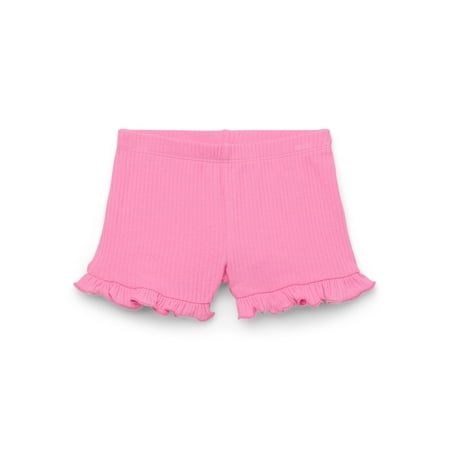 Garanimals Baby Girl Rib Ruffle Edge Shorts, Sizes 0-24 Months