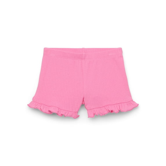 Garanimals Baby Girl Rib Ruffle Edge Shorts, Sizes 0-24 Months