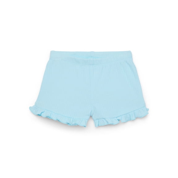 Garanimals Baby Girl Rib Ruffle Edge Shorts, Sizes 0-24 Months