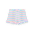 thumbnail image 1 of Garanimals Baby Girl Ruffle Edge Striped Rib Shorts, Sizes 0-24 Months, 1 of 3
