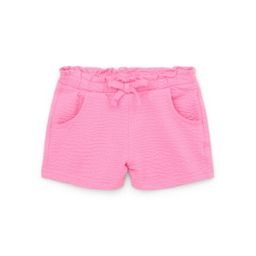 Garanimals Baby Girl Seersucker Paper Bag Waist Shorts with Pockets, Sizes 0-24 Months