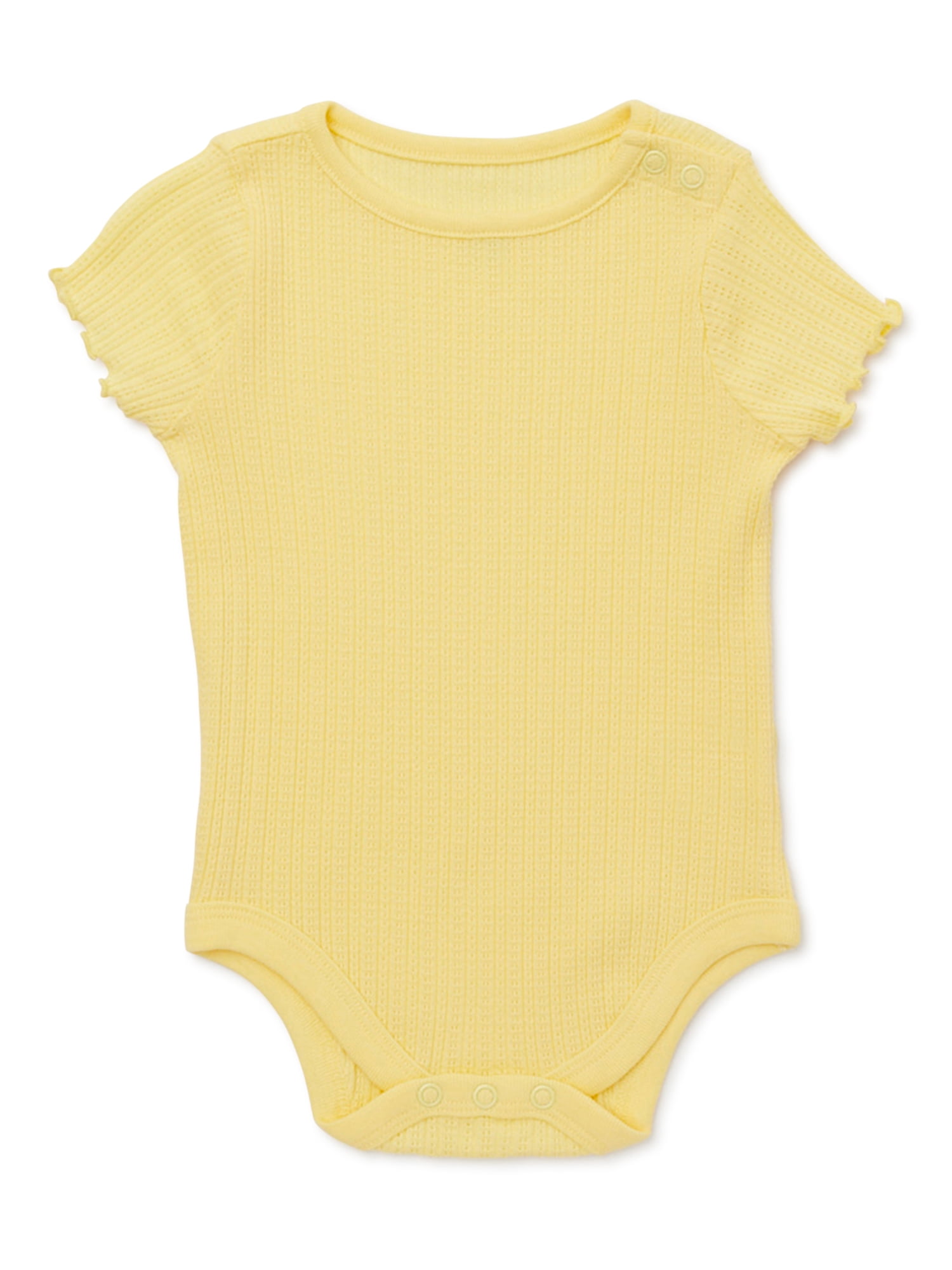 Garanimals Baby Girl Short Sleeve Pointelle Solid Bodysuit, Sizes 024