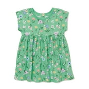 Garanimals Baby Girl Short Sleeve Print Dolman Dress, Sizes 0-24 Months