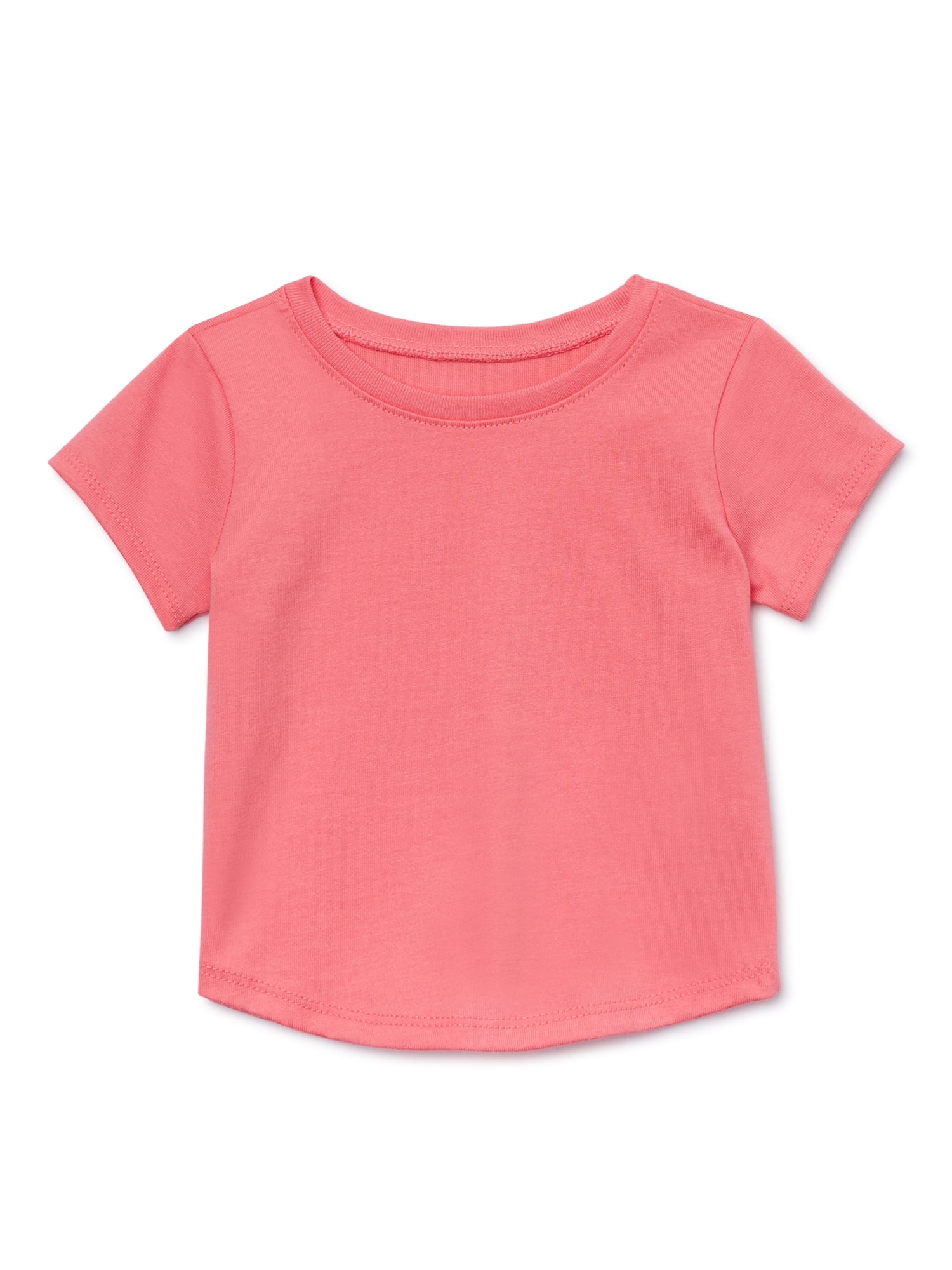 Garanimals Baby Girl Short Sleeve Solid TShirt, Sizes 024 Months