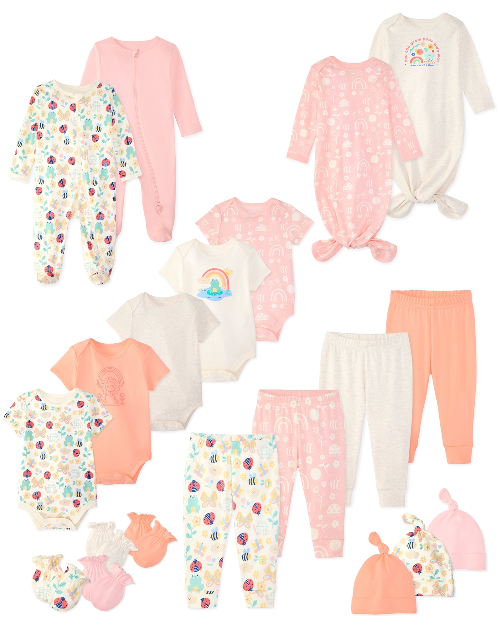 Garanimals Newborn Baby Boys & Girls Cotton Gift Set, Sizes Newborn-6/9 Months, 20-Piece​