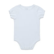 Garanimals Baby Girl Smocked Short Sleeve Pointelle Bodysuit, Sizes 0-24 Months