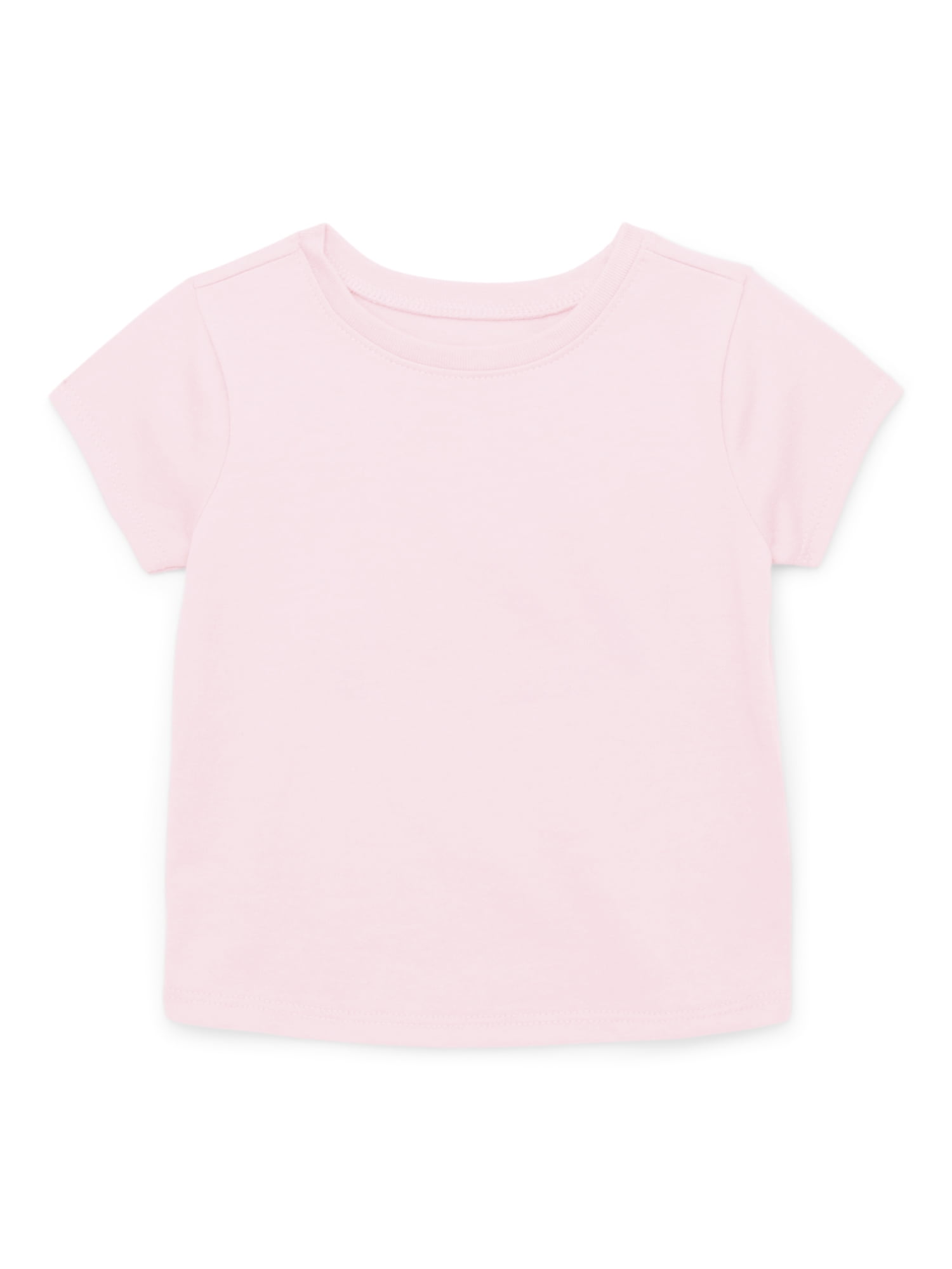 Garanimals Baby Girl Solid T-Shirt with Short Sleeves, Sizes 0M-24M